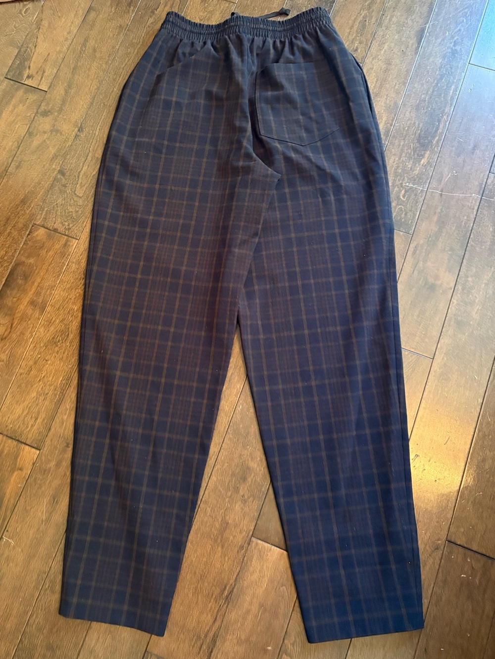 Wilfred women’s Navy Plaid Drawstring dress Pants size small fits like medium to - Picture 6 of 7